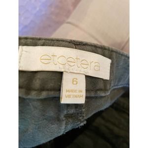 Etcetera jeans green leopard jeans size 6